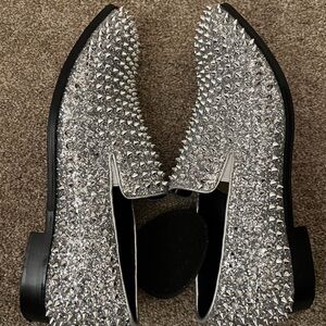 Silver Studded mens Shoes